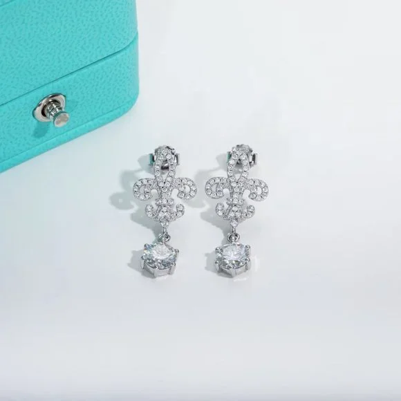 Certified 2ct. t.w. Diamond Brilliant Cut Elegant Dangle Earrings
